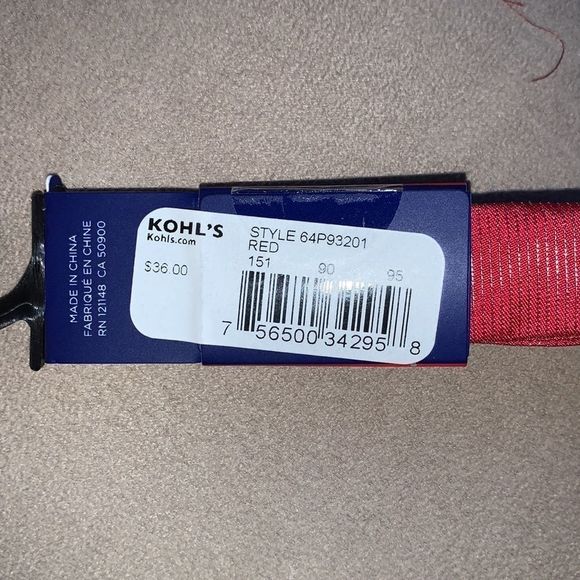 Youth adjustable red bow tie - Picture 3 of 6